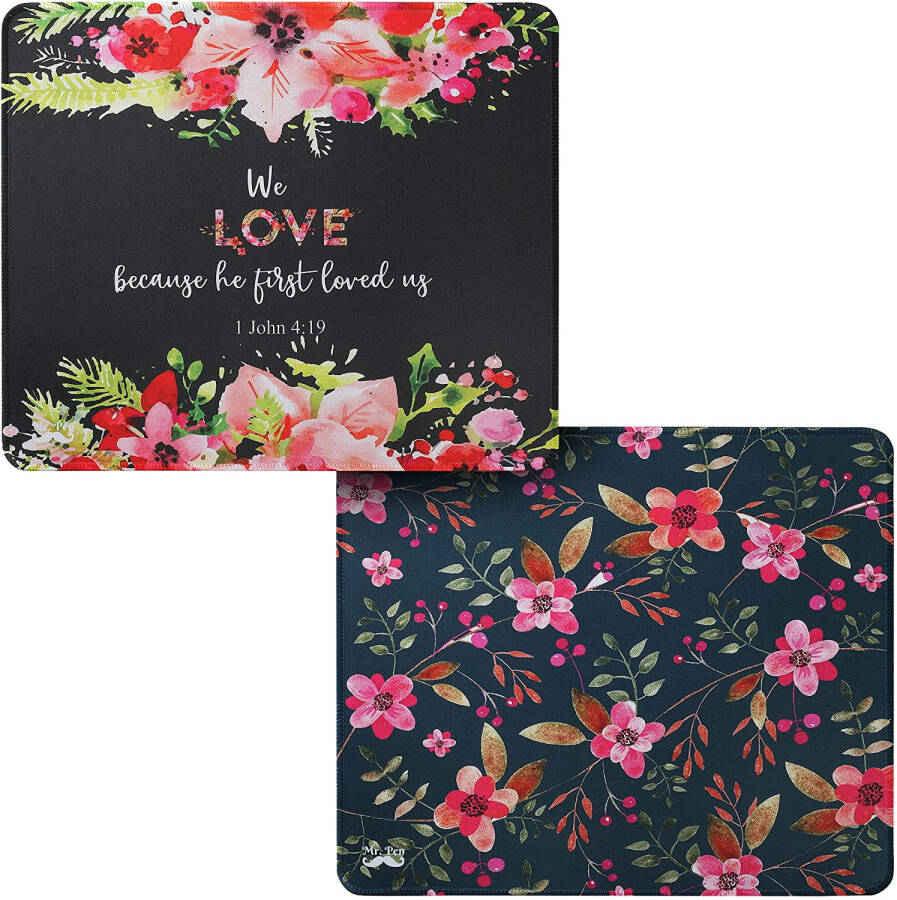 Mr. Pen - Floral Mouse Pad, 2 Pcs, Mouse Pad, Cute Mouse Pad - 1