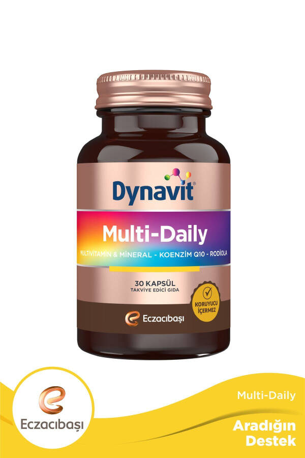 Multi-daily Multivitamin & Mineral - Coenzyme Q10 - Rhodiola 30 Capsules - 8