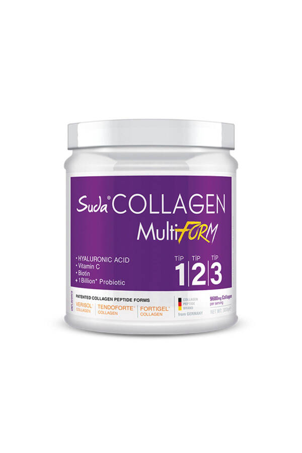 Multiform Kolajen Aromasız 300gr - 9600 mg Hidrolize Kolajen Peptidi - Tip 1, Tip 2, Tip 3 - 6