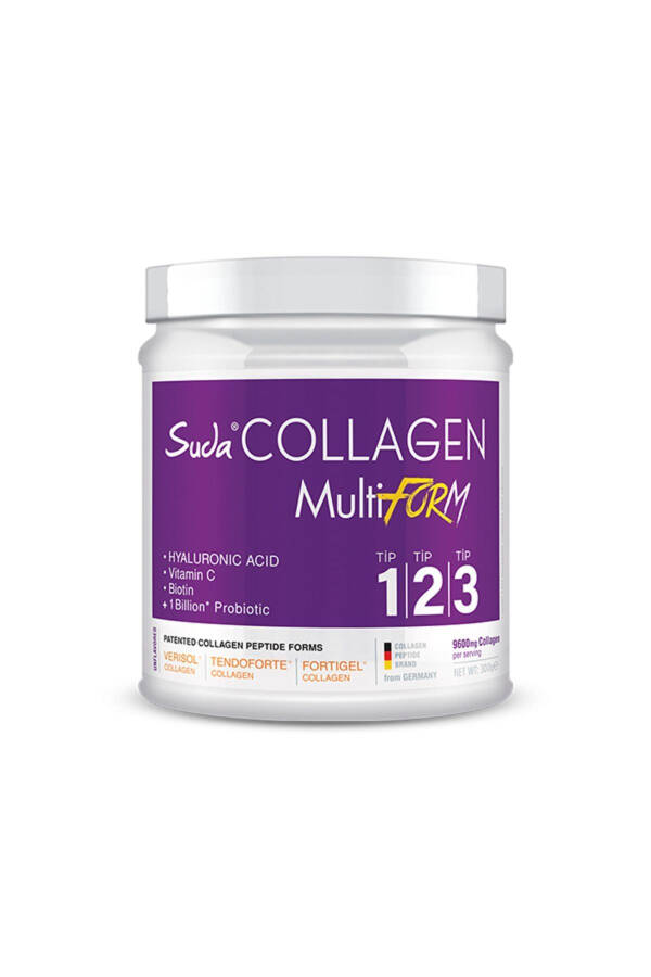 Multiform Kolajen Aromasız 300gr - 9600 mg Hidrolize Kolajen Peptidi - Tip 1, Tip 2, Tip 3 - 5