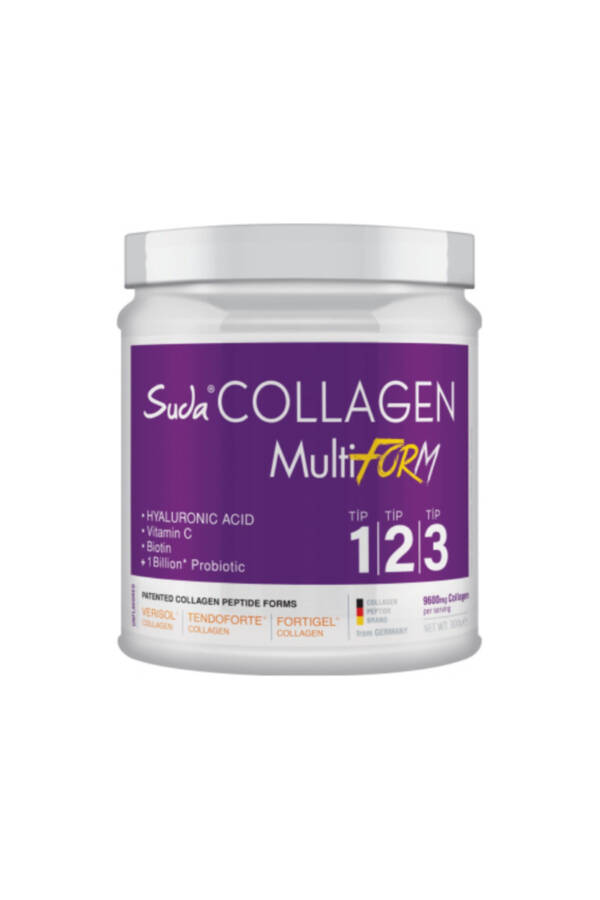 Multiform Kolajen Aromasız 300gr - 9600 mg Hidrolize Kolajen Peptidi - Tip 1, Tip 2, Tip 3 - 10