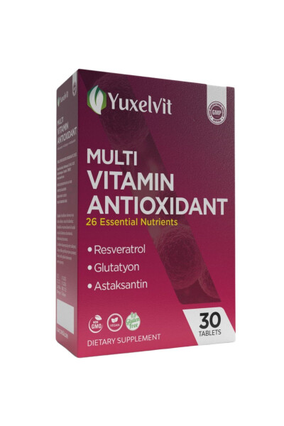 Multivitamin Antioxidant Resveratrol Glutathione 30 Tablets - 1