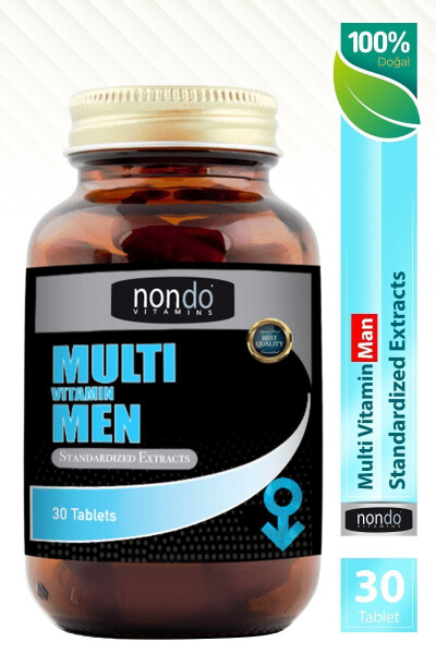 Multivitamin Erkaklar uchun 30 ta Tabletka (A,B1,B2,B3,B6,B7,B12,C,D,E,H VITAMINLARI, PANAX GINSENG, SAW PALMETTO) - 1