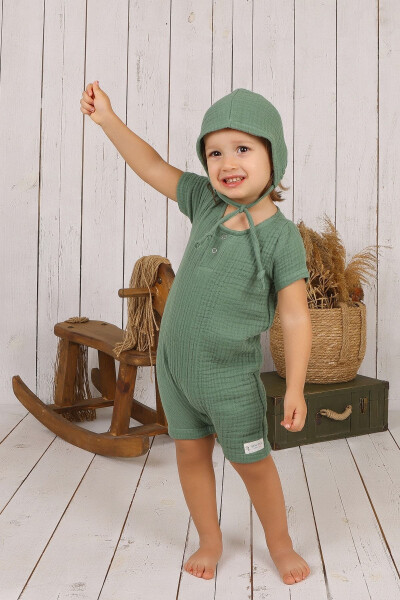 Muslin Baby Hat & Romper - 1