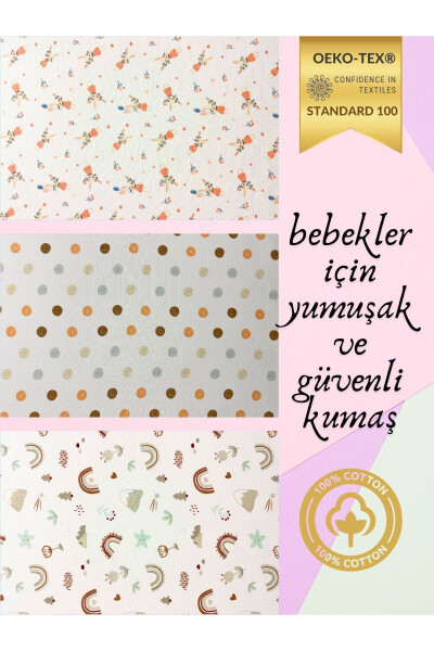 Müslin Battaniye 3'lü Set (80X80CM) | oeko-tex Müslin Kumaş | Yenidoğan Bebek İçin Yumuşak Havlu, kundak - 16