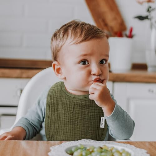 Muslin Bibs for Baby Boys Girls, Organic Muslin Baby Bib for Drooling and Teething, Soft Bandana Drool Bibs 5 Pack - 3