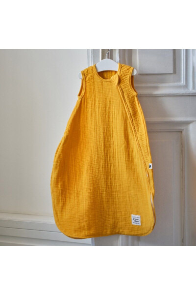 Muslin Sleepsuit - Sleeveless - Marigold - Mustard - 70 Cm - 2