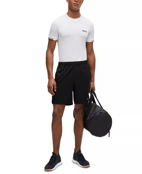 Мужская поло-рубашка в полоску Slim Fit Matteo Berrettini Signature White - 8