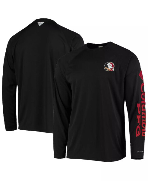 Мужская черная футболка с длинным рукавом Florida State Seminoles Terminal Tackle Omni-Shade Raglan Black - 1