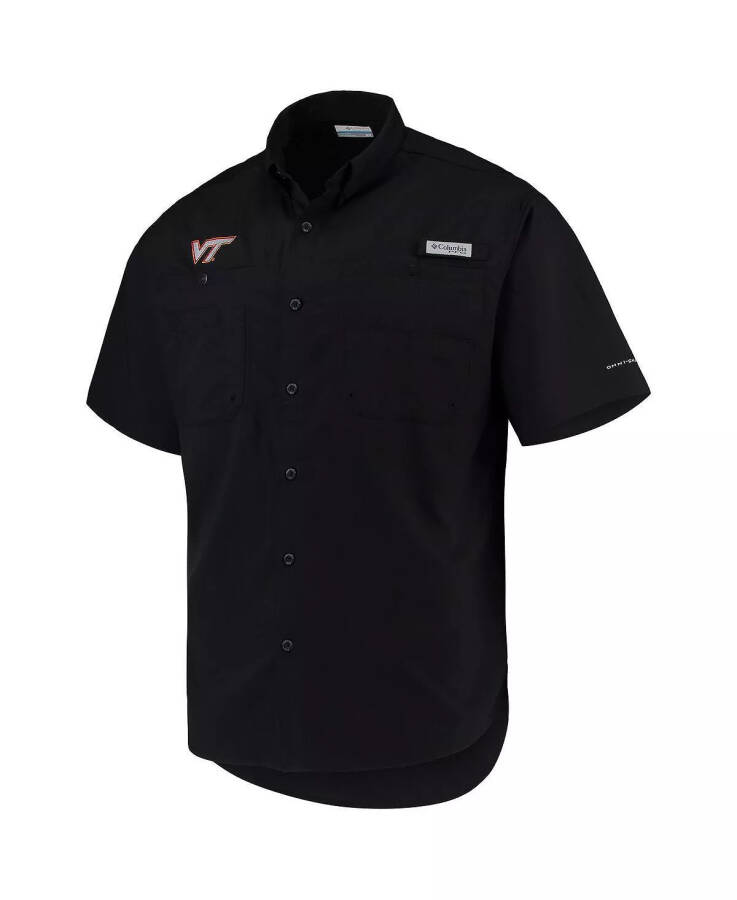 Мужская черная рубашка с пуговицами Virginia Tech Hokies PFG Tamiami Omni-Shade Black - 10