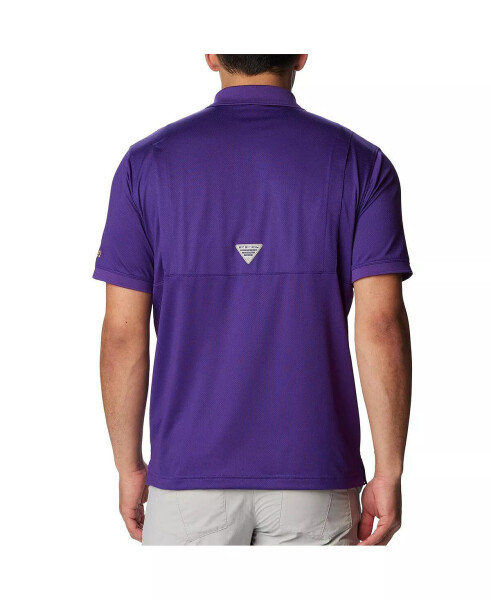 Мужская фиолетовая рубашка-поло LSU Tigers PFG Tamiami Omni-Shade Purple - 3