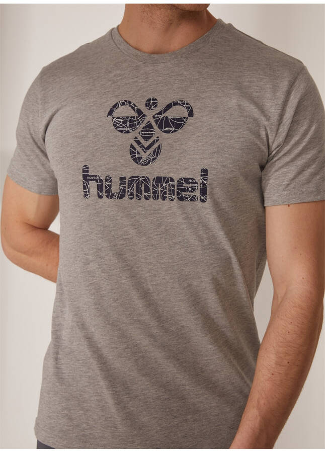 Мужская футболка Hummel серого цвета с круглым вырезом 910946-2848 AKIRA T-SHIRT S/S TEE - 13