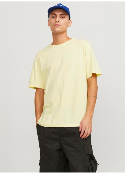 Мужская футболка Jack & Jones с круглым вырезом кремового цвета JJEORGANIC BASIC TEE SS O-NECK NOOS - 8