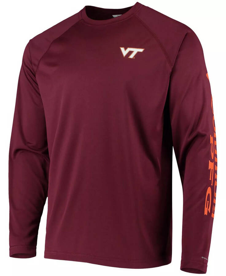 Мужская футболка с длинным рукавом PFG Maroon Virginia Tech Hokies Terminal Tackle Omni-Shade Maroon - 3