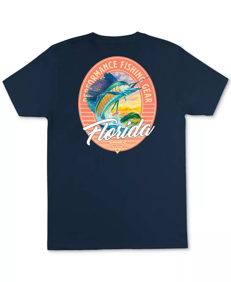 Мужская футболка с коротким рукавом Richter Florida Graphic Columbia Navy - 1