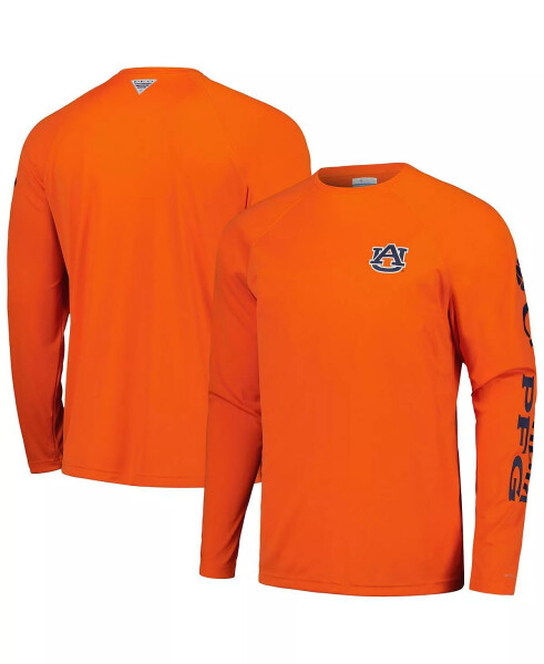 Мужская оранжевая футболка с длинным рукавом Auburn Tigers Terminal Tackle Omni-Shade Raglan Orange - 4