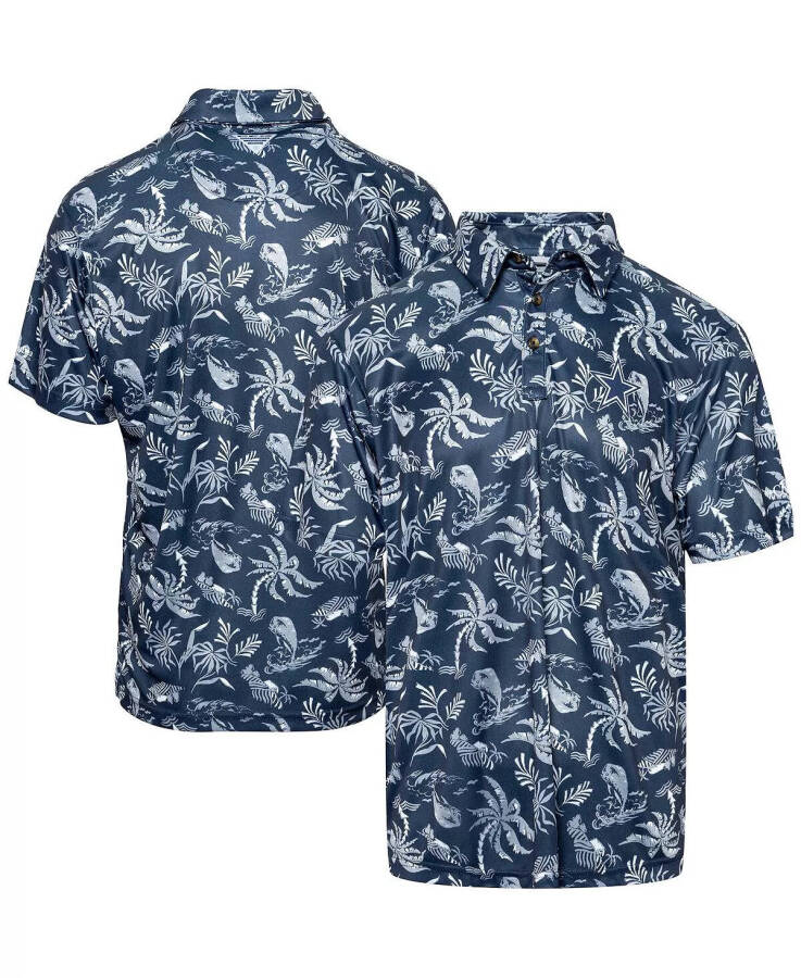 Мужская Поло-рубашка PFG Navy Dallas Cowboys Super Terminal Tackle Omni-Shade Navy - 1