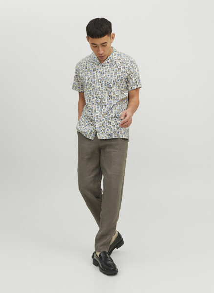 Мужская рубашка Jack & Jones, Синий рисунок, 12234367_JPRBLULANDON PRINT RESORT - 2