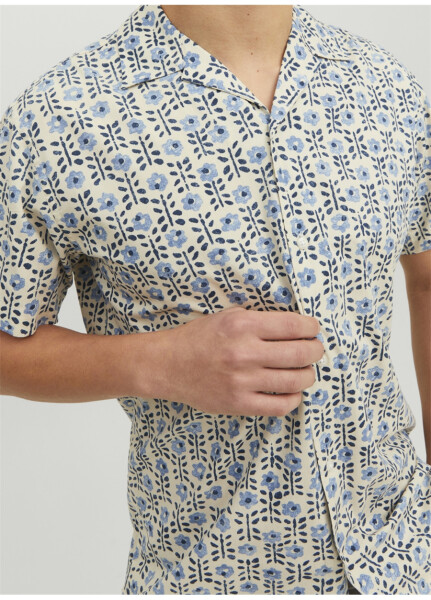 Мужская рубашка Jack & Jones, Синий рисунок, 12234367_JPRBLULANDON PRINT RESORT - 10