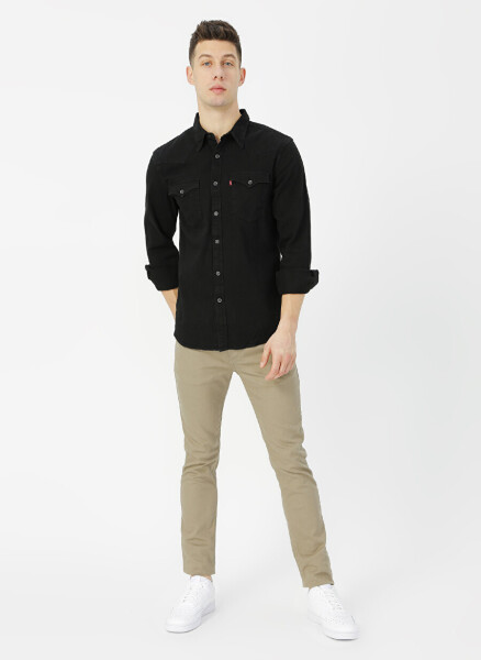 Мужская рубашка Levi's Slim Fit Plain Black 85744-0002 BARSTOW WESTERN STANDARD - 5