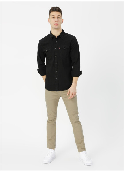 Мужская рубашка Levi's Slim Fit Plain Black 85744-0002 BARSTOW WESTERN STANDARD - 13