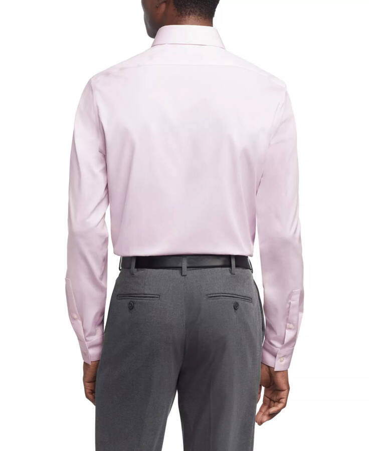 Мужская рубашка-поло Steel Plus Slim Fit Modern Pin Cord Dress Shirt Pink Lavender - 2