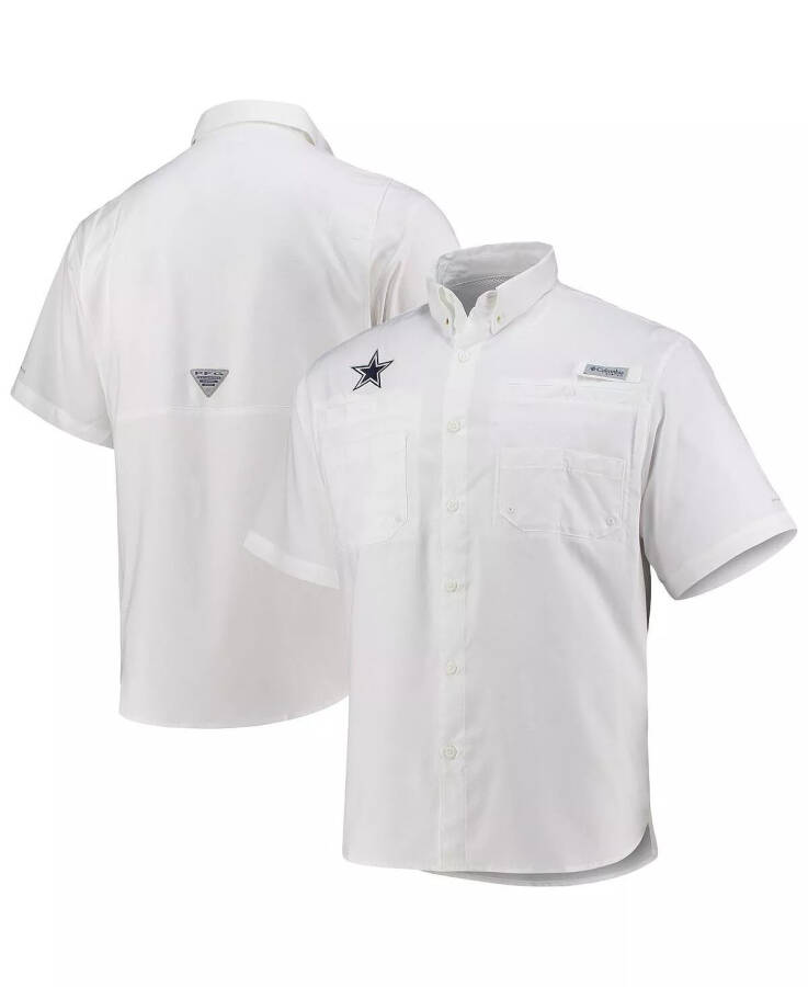 Мужская рубашка с коротким рукавом PFG White Dallas Cowboys Tamiami Omni-Shade White - 1