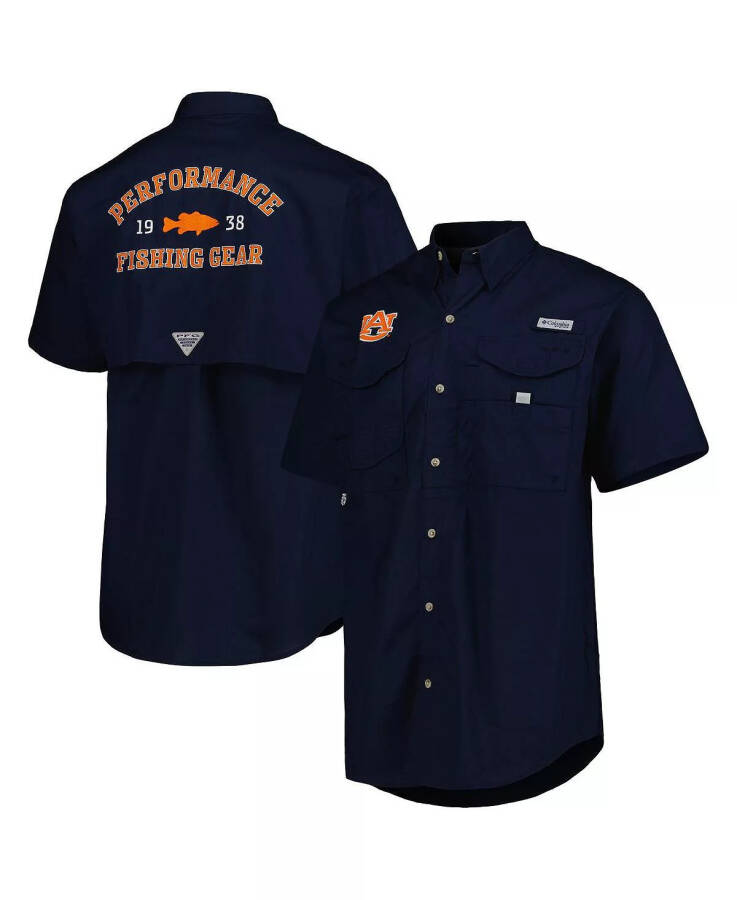 Мужская рубашка с пуговицами Navy Auburn Tigers Bonehead Navy - 1