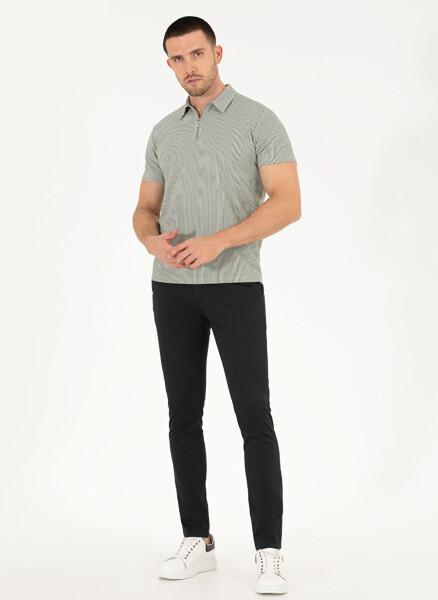 Мужские брюки Pierre Cardin Slim Fit черного цвета - 1