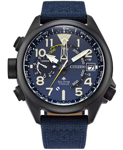 Мужские часы Promaster Land Eco-Drive Navy с нейлоновым ремешком 47 мм Navy - 1