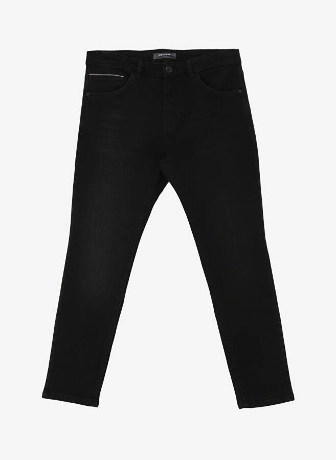 Мужские джинсы Pierre Cardin Slim Fit черного цвета с обычной талией и штанинами ZENIT - 1