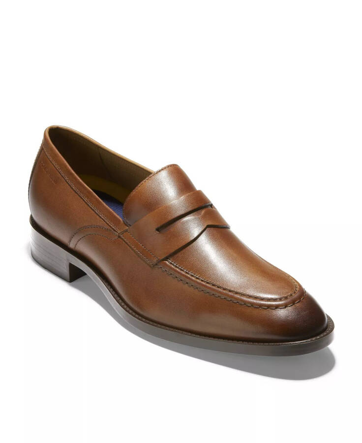 Мужские кожаные мокасины Hawthorne Slip-On Penny Brown - 1