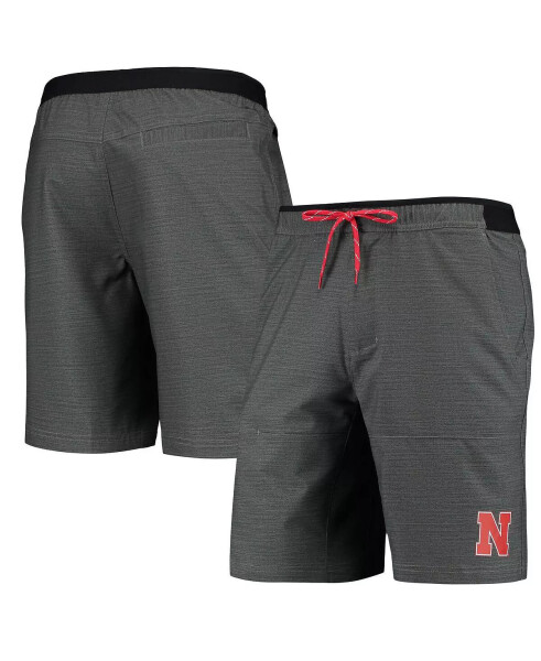 Мужские серые шорты Nebraska Huskers Twisted Creek Omni-Shield Gray - 1