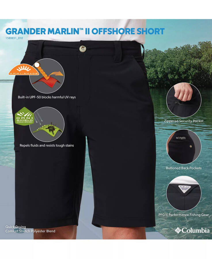 Мужские шорты для серфинга PFG Grander Marlin II Offshore Black - 3