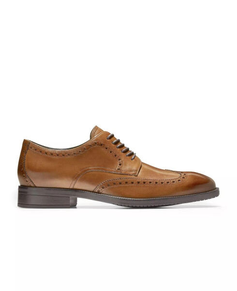 Мужские современные классические кожаные туфли Oxford British Tan - 2