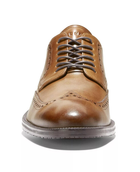 Мужские современные классические кожаные туфли Oxford British Tan - 4