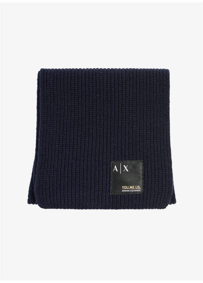 Мужской шарф Armani Exchange темно-синего цвета 954603 00035-BLU NAVY - 6