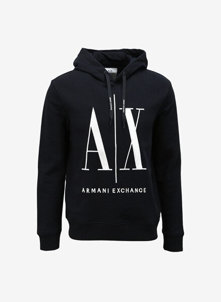 Мужской свитшот Armani Exchange с капюшоном темно-синего цвета 8NZMPC 1510 NAVY - 1