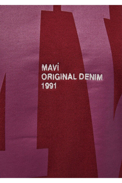 Mv Logo Baskılı Bordo Sweatshirt 1s10147-85633 - 25