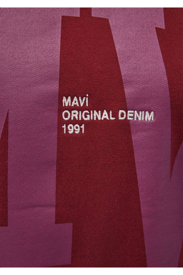 Mv Logo Baskılı Bordo Sweatshirt 1s10147-85633 - 7