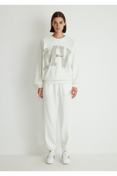 Mv Logo Printed White Sweatshirt 1s10147-70057 - 25