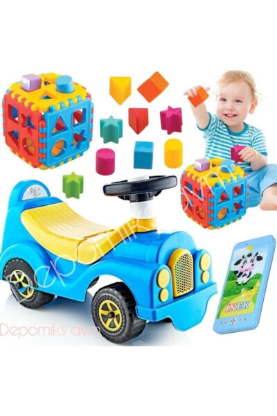 My First Car Baby Walker with Light Up Toy Phone Geometric Puzzle Cube - 1