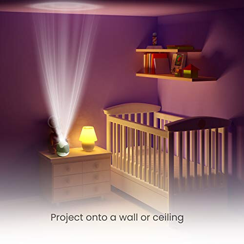 MyBaby Lullaby Sound Machine & Projector – Baby Sleep Machine Plays 6 Sounds & Lullabies, Projects Soothing Images - Auto-Off Timer, Adjustable Volume, Great for Baby Registry and Baby Shower Gifts - 16