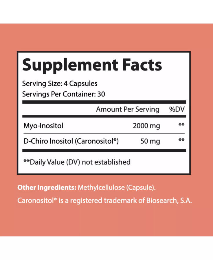 MYO-INOSITOL + D-CHIRO INOSITOL - Kadınlar İçin Hormonal & Ovaryan Destek Takviyesi | 120 Kapsül Renksiz - 3