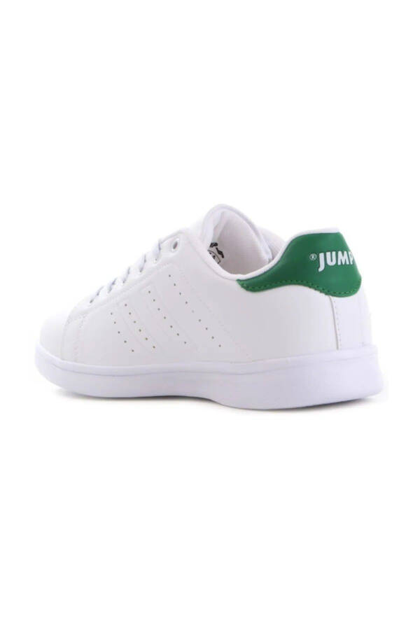 N 15306-07 White Green Unisex Casual Walking Sneakers - 3