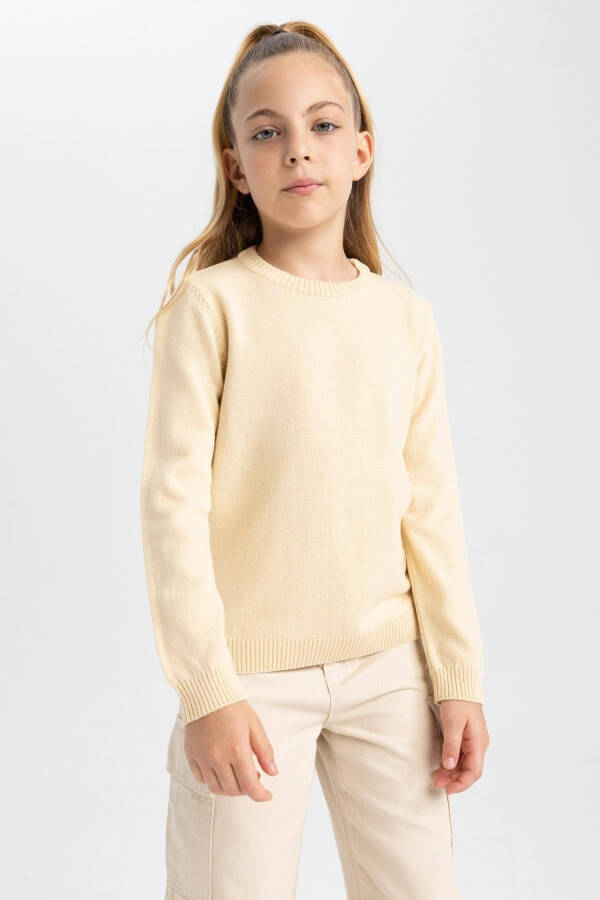 N8505a623au girls' school sweater with a polo collar - 4