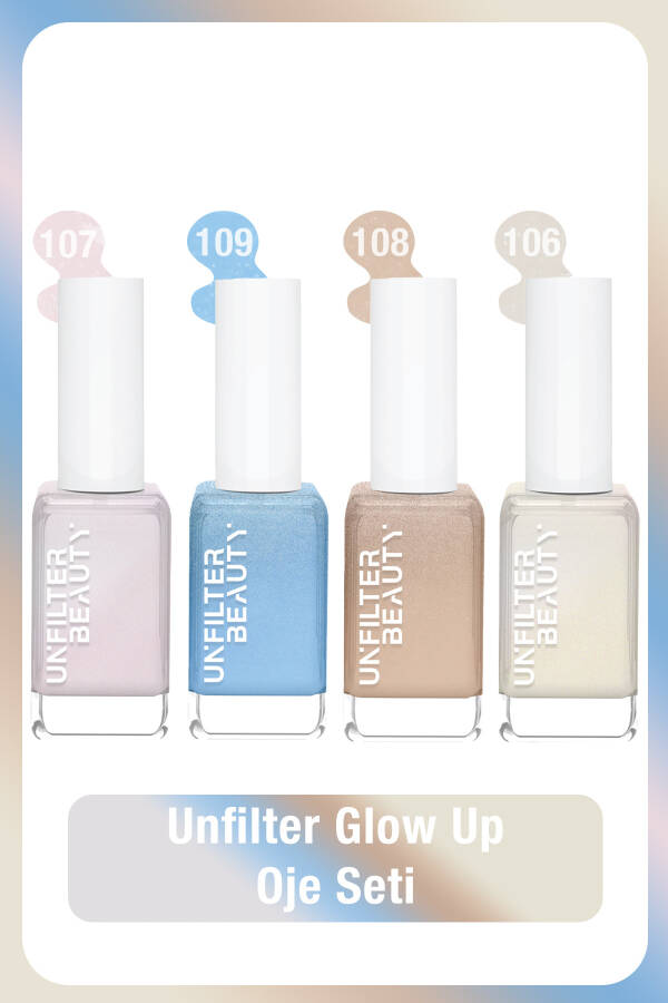 Набор лаков для ногтей Unfılter Beauty No: 109 + No: 107 + No: 108 + No: 106 - 2