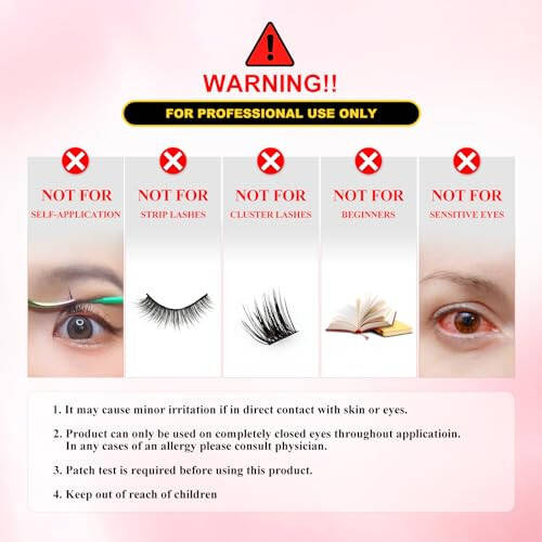 NAGARAKU Extra Strong Eyelash Extension Glue 1s Drying Retention 30 Days 0.17fl Black Lashes Adhesive Gentler Stronger Low Fume Slightly Irritant Storage time 8 Months Professional Use Only - 5