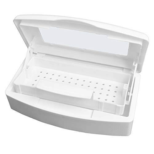 Nail Tool Sterilizer Box, Plastic Sterilization Tray for Tweezer, Eyelash Extensions, Nail Implement for Esthetician - 4