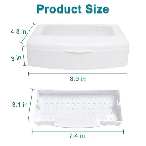 Nail Tool Sterilizer Box, Plastic Sterilization Tray for Tweezer, Eyelash Extensions, Nail Implement for Esthetician - 3